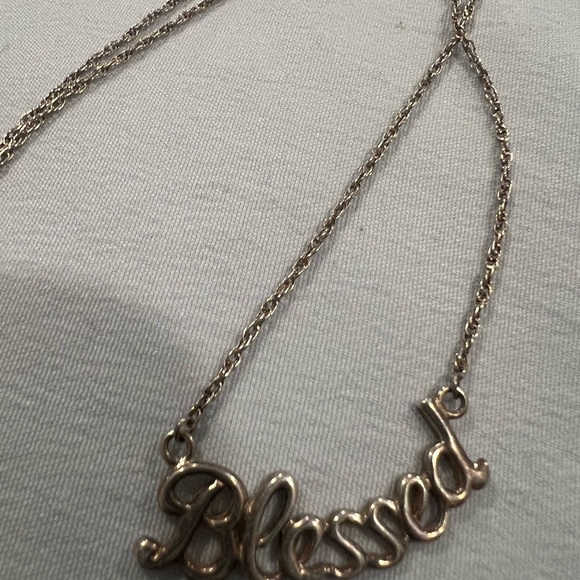 925 Silver 'Blessed' Necklace - Picture 6 of 14